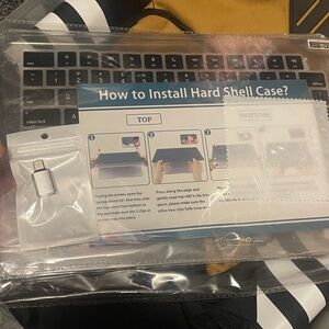 Hard Shell clear plastic case with keyboard skin